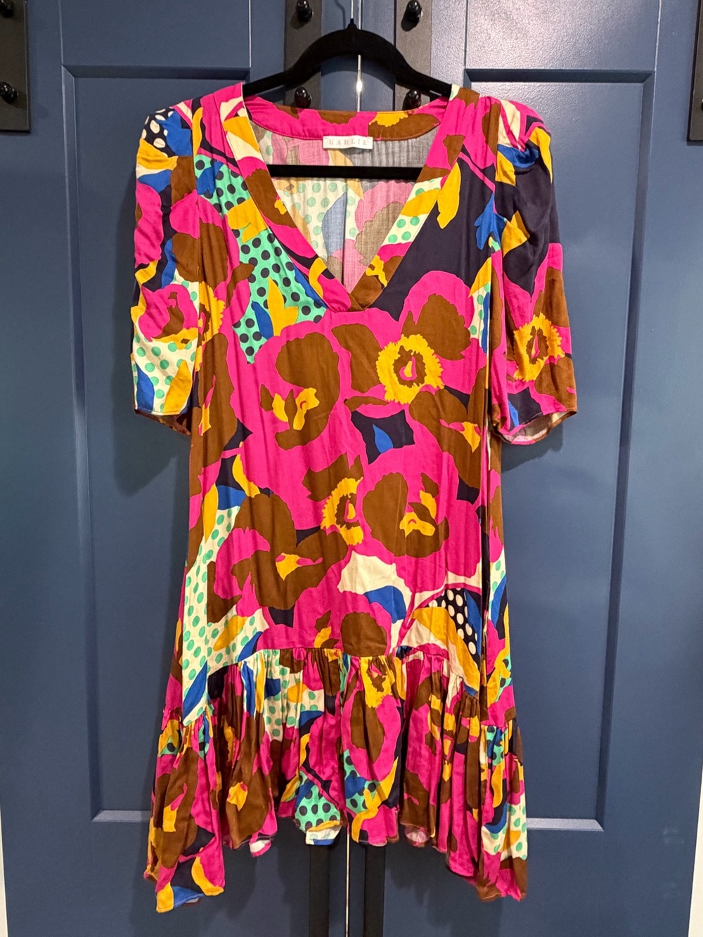 Karlie Floral V-neck Dress